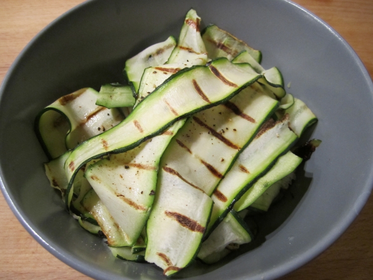 Griddled Courgettes Griddled courgettes with lemon
