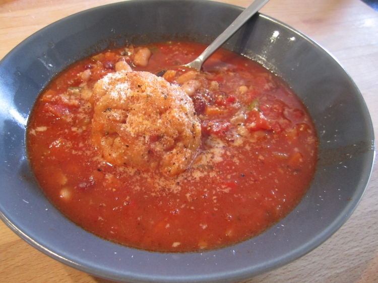 Minestrone Soup With Parmesan Dumplings