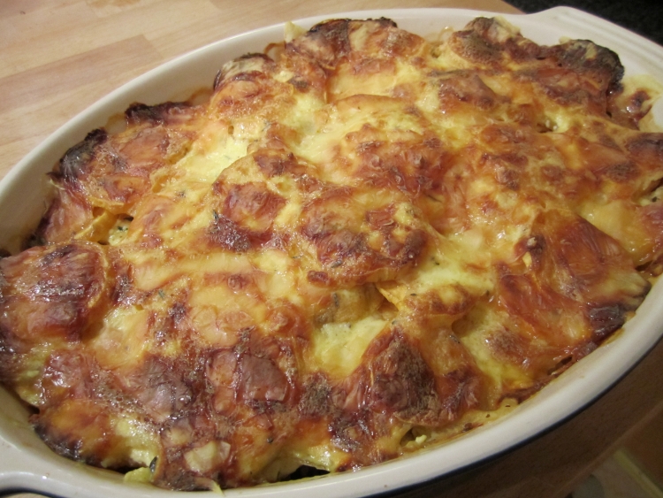 Sweet potato and spinach bake