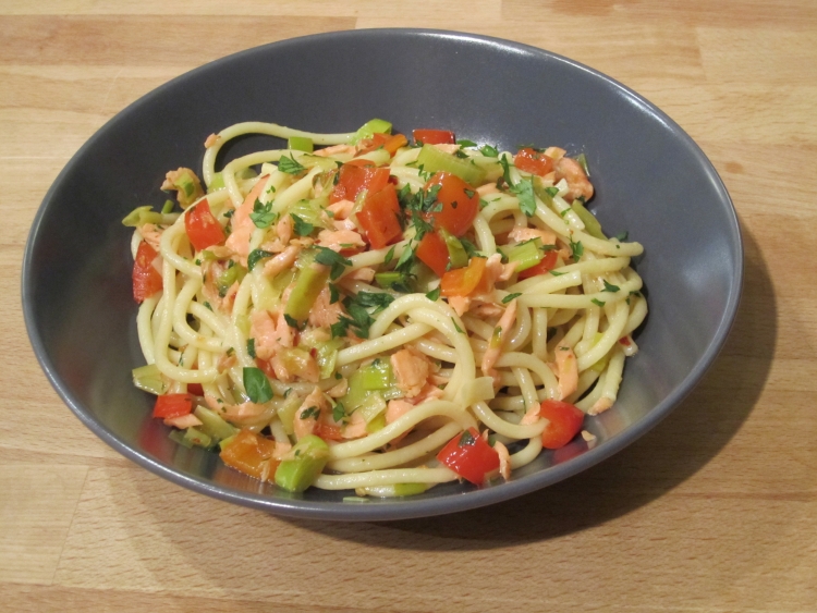 Gino D'acampo's Smoked Salmon and Red Pepper Pasta Gino D'acampo's smoked salmon and red pepper pasta