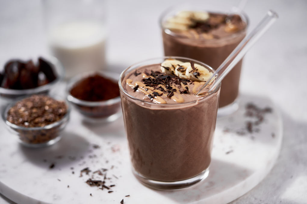 Chocolate Peanut Butter Kefir Smoothie recipe | HotCooking