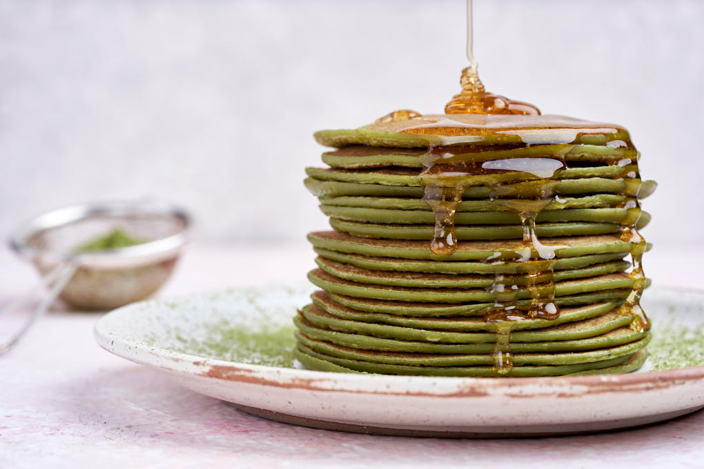 Matcha Green Tea Pancakes recipe HotCooking