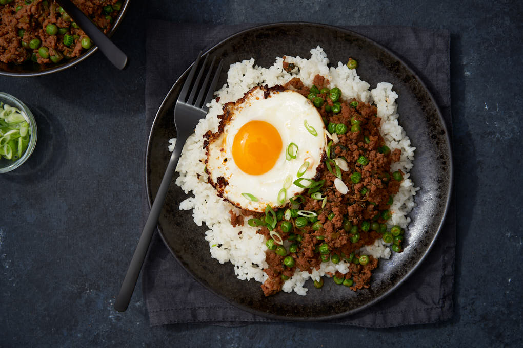 Nigella's Korean Keema (with Lamb Mince and Eggs) recipe | HotCooking