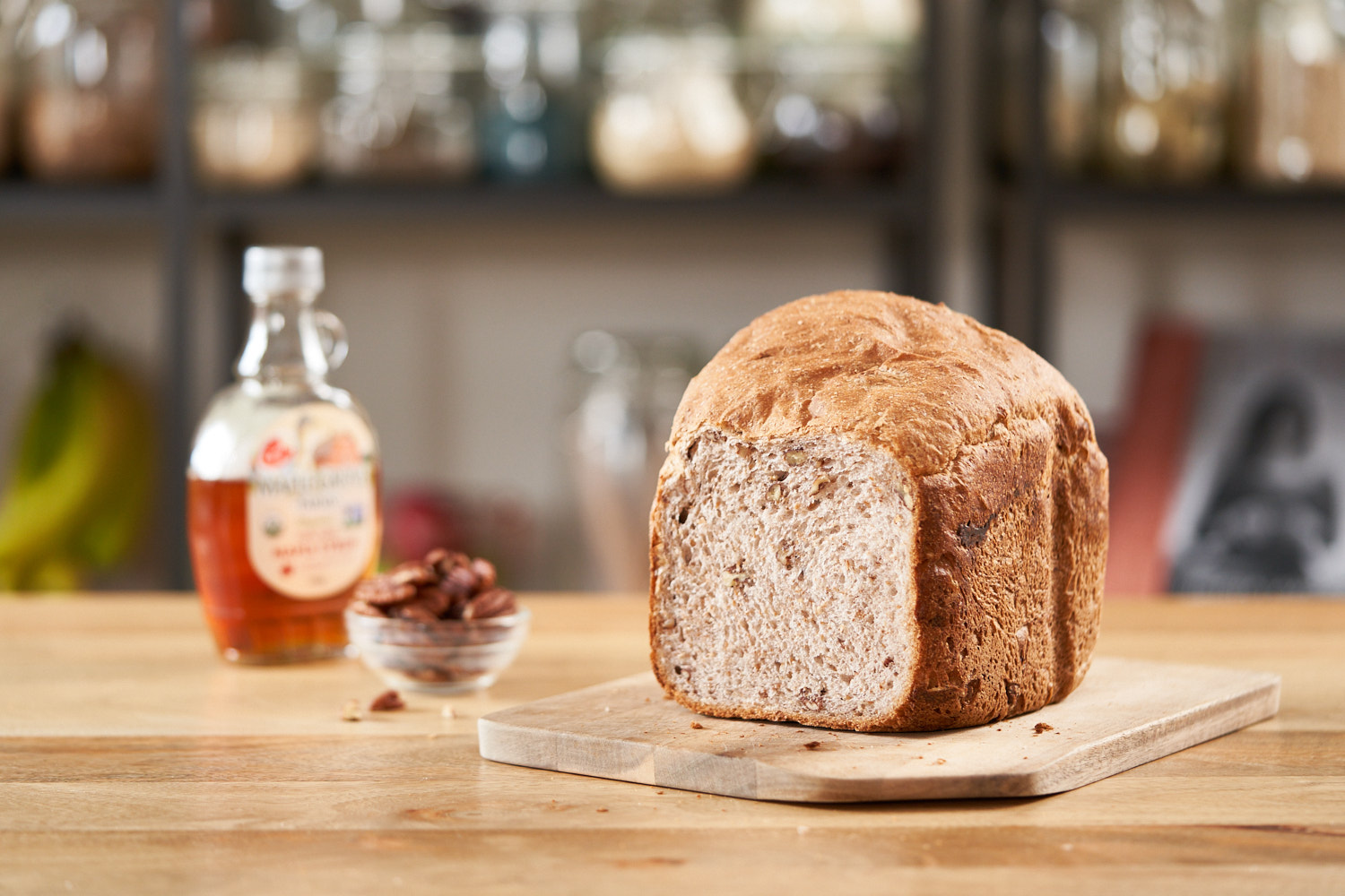 Panasonic bread maker maple syrup and pecan loaf