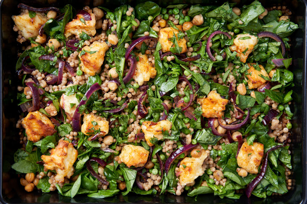 The Quick Roasting Tin Halloumi and Red Onion Salad with Giant