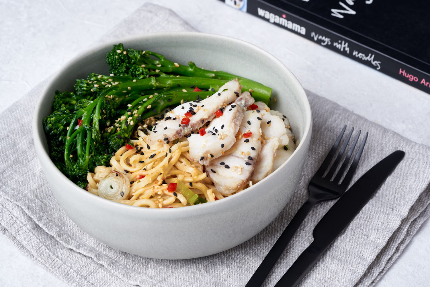 Wagamama's Marinated Fish with Broccoli and Oyster Sauce