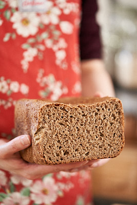 Panasonic bread maker 100% rye loaf with adjusted ingredients