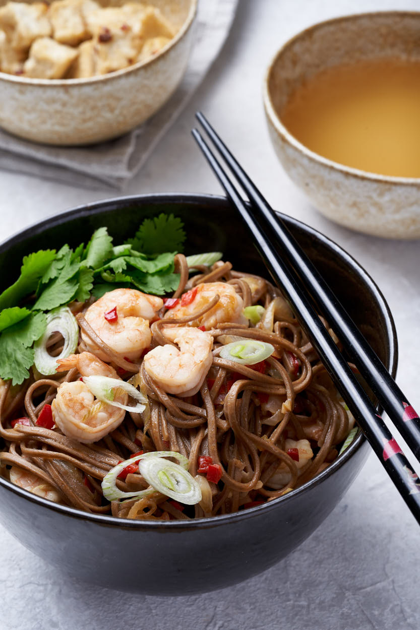 Wagamama's Chilli Prawns with Soba Noodles recipe HotCooking