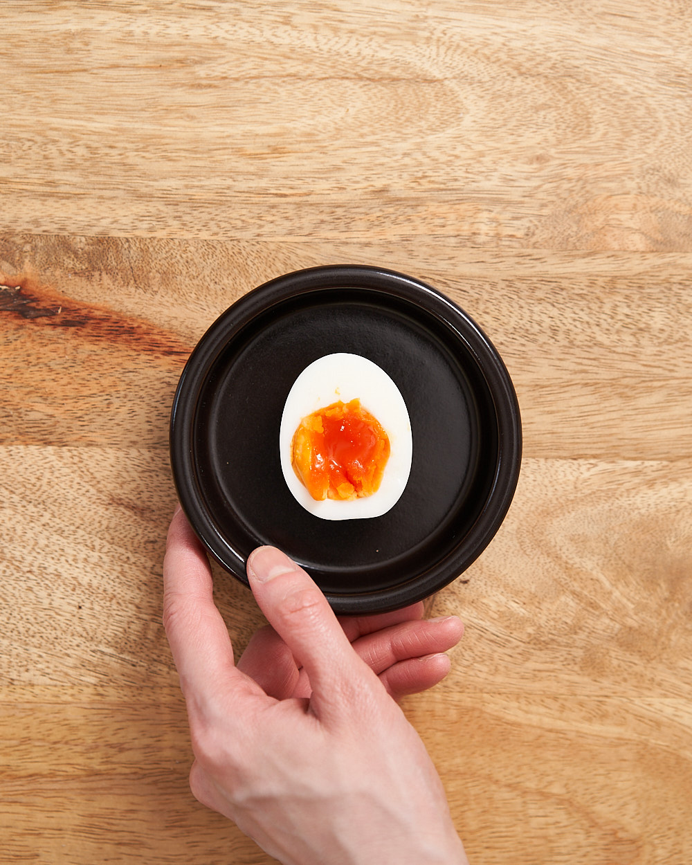 Jammy egg cooked in an Instant Pot