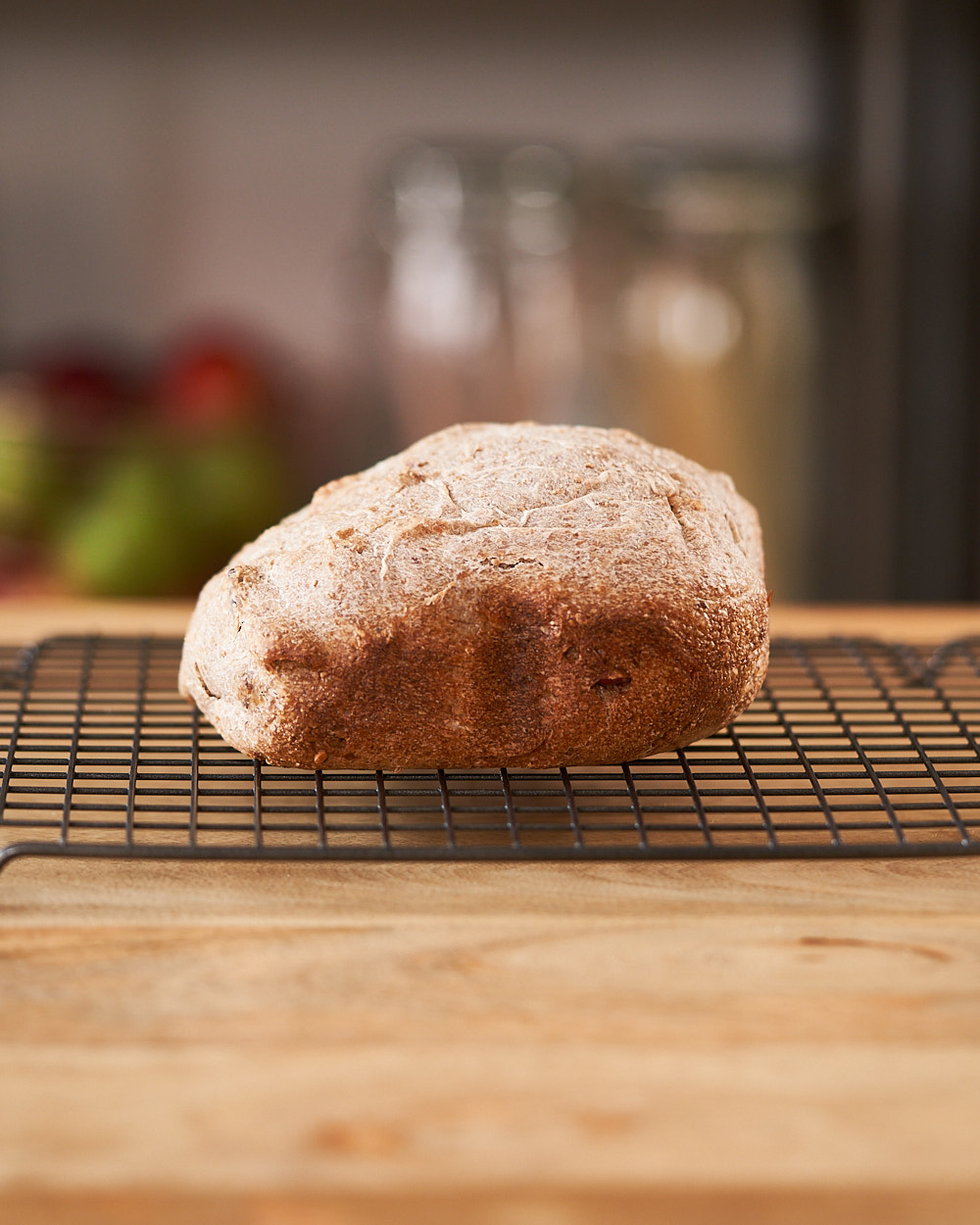 Flat Panasonic bread maker maple syrup and pecan loaf (forgot the yeast)