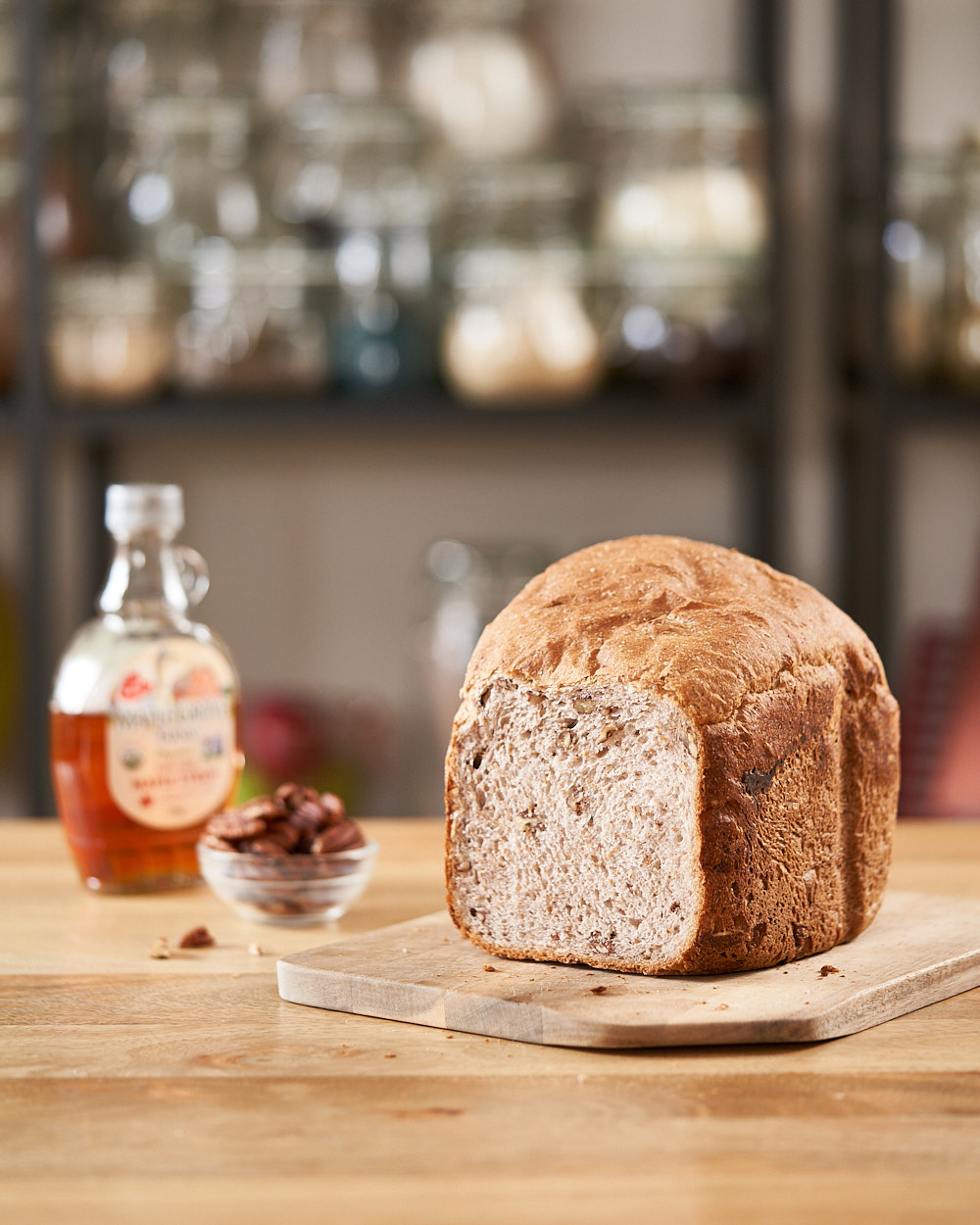 Panasonic bread maker maple syrup and pecan loaf