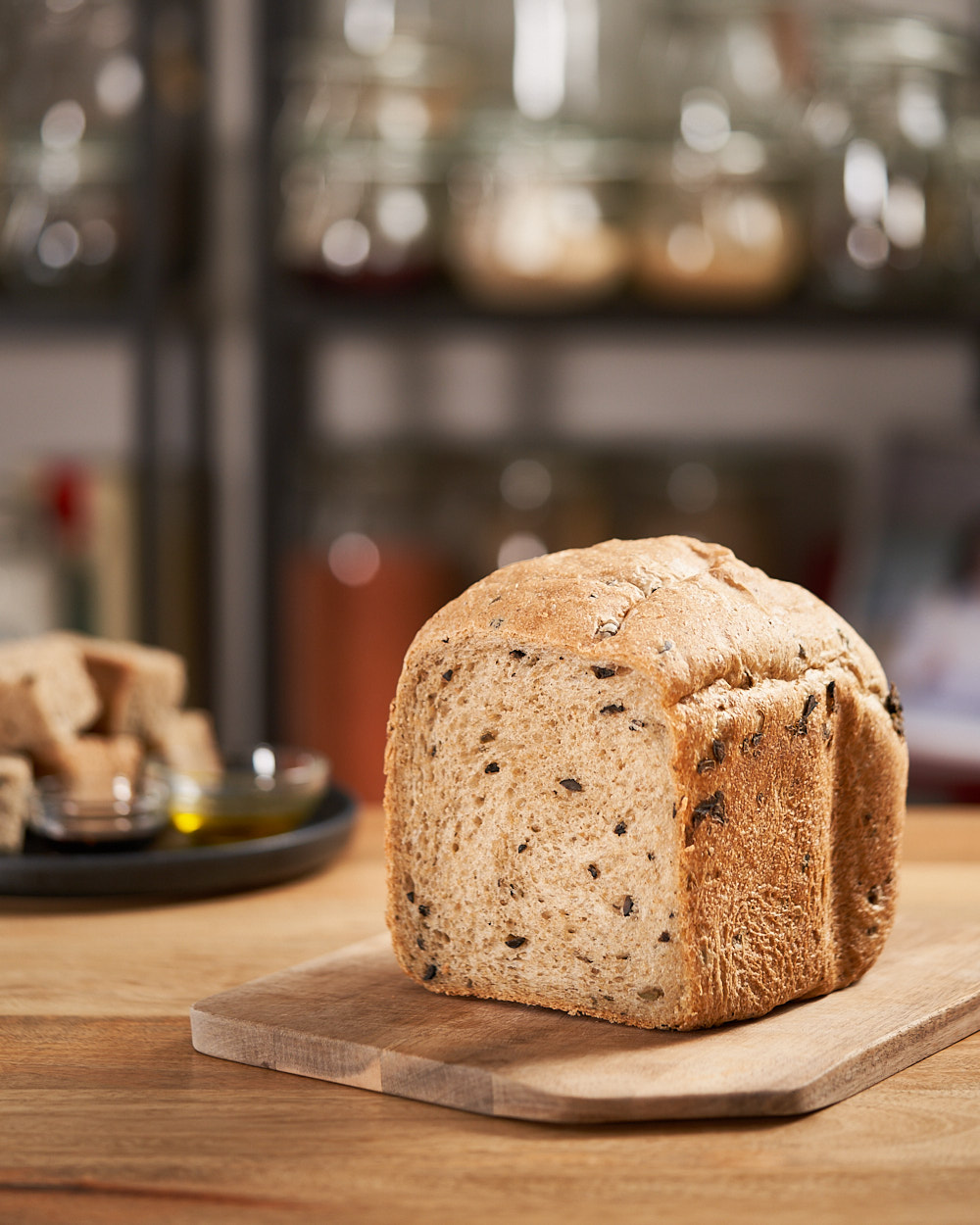 Panasonic bread maker olive and oregano loaf